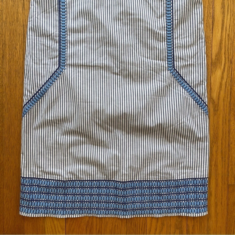NEW Vineyard Vines Sleeves Shift Dress Cisco Embroidered Blue White Size 2 NWT - Picture 4 of 7